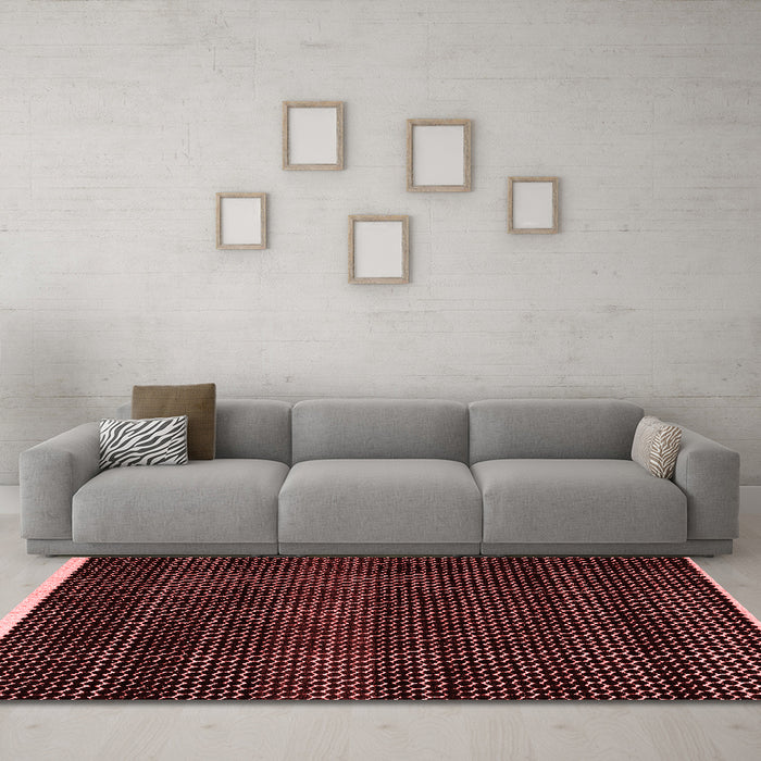 Modern Red Washable Rugs