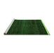 Sideview of Machine Washable Abstract Green Modern Area Rugs, wshabs4390grn