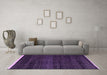 Machine Washable Abstract Purple Modern Area Rugs in a Living Room, wshabs4390pur