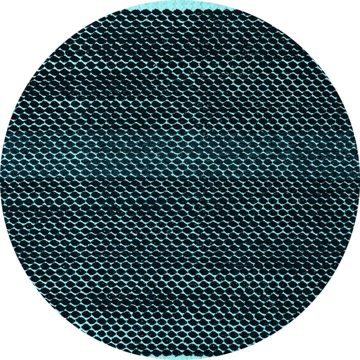 Round Abstract Light Blue Modern Rug, abs4390lblu