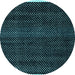 Round Abstract Light Blue Modern Rug, abs4390lblu