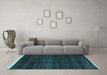 Machine Washable Abstract Light Blue Modern Rug in a Living Room, wshabs4390lblu