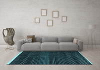 Machine Washable Abstract Light Blue Modern Rug, wshabs4390lblu