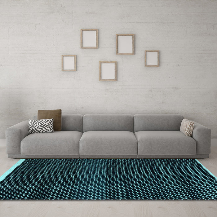 Machine Washable Abstract Light Blue Modern Rug in a Living Room, wshabs4390lblu