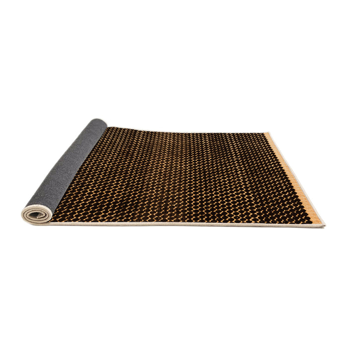 Sideview of Abstract Orange Modern Rug, abs4390org