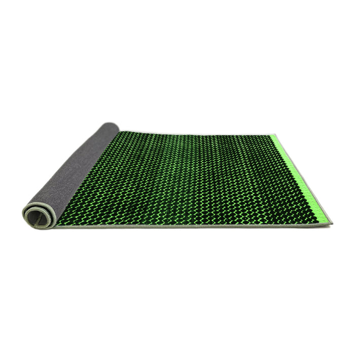 Sideview of Abstract Green Modern Rug, abs4390grn