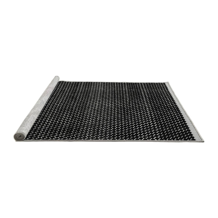 Sideview of Machine Washable Abstract Gray Modern Rug, wshabs4390gry