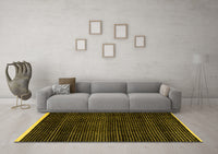 Machine Washable Abstract Yellow Modern Rug, wshabs4390yw