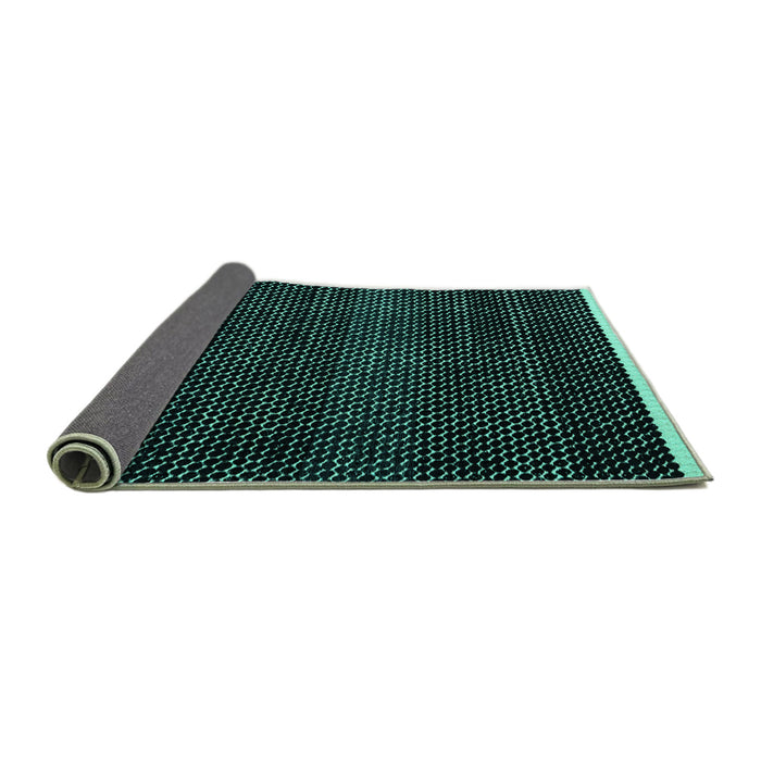 Sideview of Abstract Turquoise Modern Rug, abs4390turq