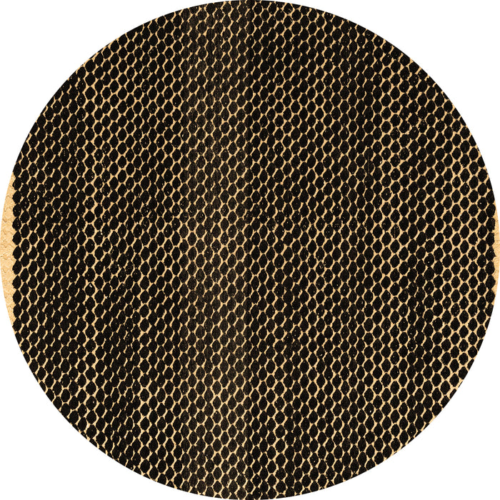 Round Machine Washable Abstract Brown Modern Rug, wshabs4390brn