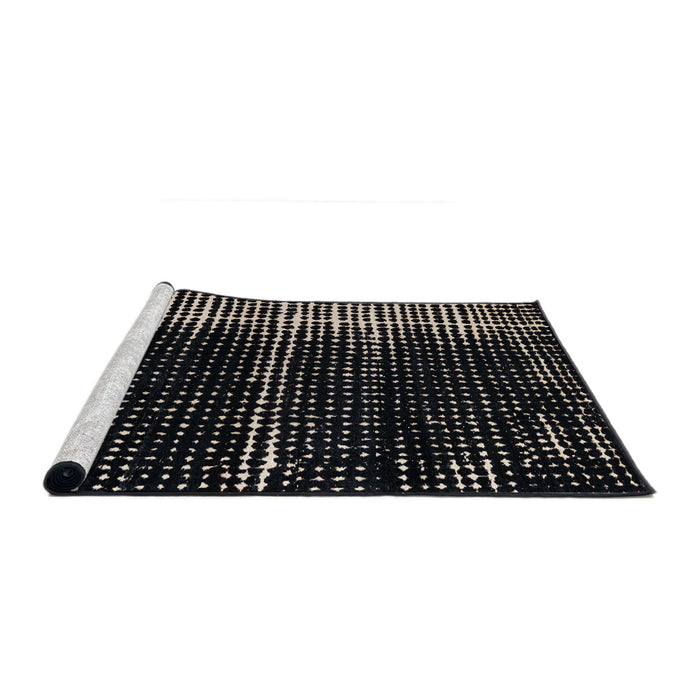 Sideview of Machine Washable Abstract Sandstone Brown Rug, wshabs4391