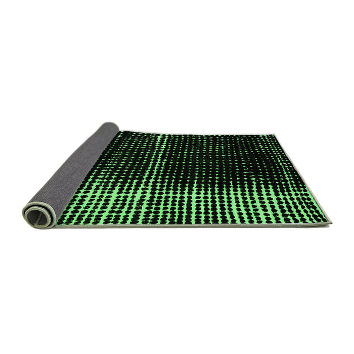 Sideview of Abstract Emerald Green Modern Rug, abs4391emgrn