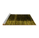 Sideview of Machine Washable Abstract Yellow Modern Rug, wshabs4391yw