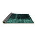 Sideview of Abstract Turquoise Modern Rug, abs4391turq