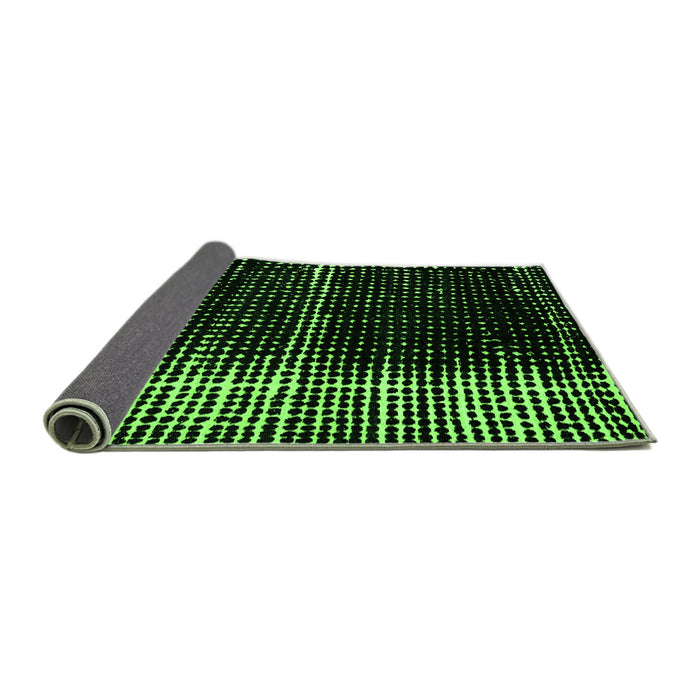 Sideview of Abstract Green Modern Rug, abs4391grn