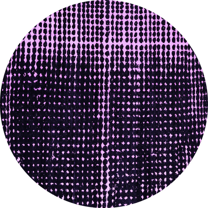 Round Abstract Purple Modern Rug, abs4391pur
