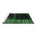 Sideview of Machine Washable Abstract Emerald Green Modern Area Rugs, wshabs4391emgrn