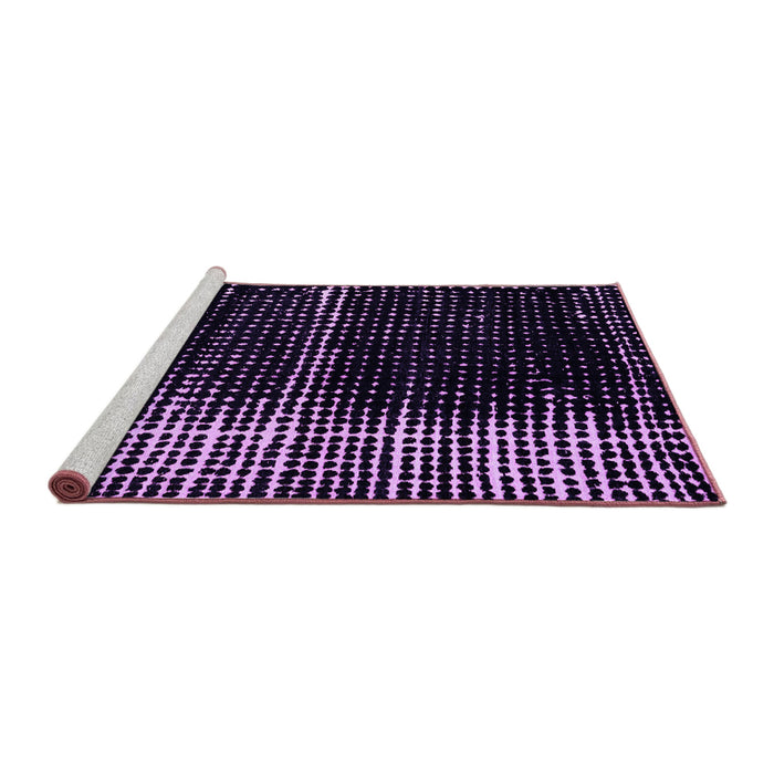 Sideview of Machine Washable Abstract Purple Modern Area Rugs, wshabs4391pur