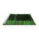 Sideview of Machine Washable Abstract Green Modern Area Rugs, wshabs4391grn
