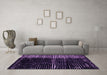 Machine Washable Abstract Purple Modern Area Rugs in a Living Room, wshabs4391pur