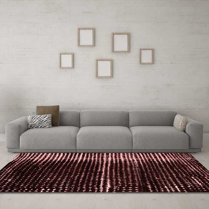 Modern Red Washable Rugs
