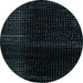 Round Abstract Dark Slate Gray Green Modern Rug, abs4392