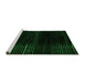 Sideview of Machine Washable Abstract Green Modern Area Rugs, wshabs4392grn