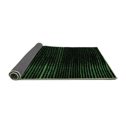 Sideview of Abstract Emerald Green Modern Rug, abs4392emgrn