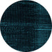 Round Abstract Light Blue Modern Rug, abs4392lblu