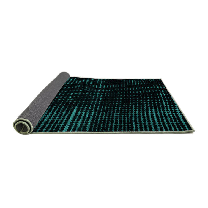 Sideview of Abstract Turquoise Modern Rug, abs4392turq