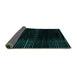 Sideview of Abstract Turquoise Modern Rug, abs4392turq