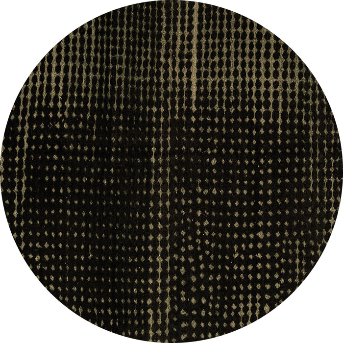Round Abstract Brown Modern Rug, abs4392brn