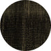 Round Abstract Brown Modern Rug, abs4392brn