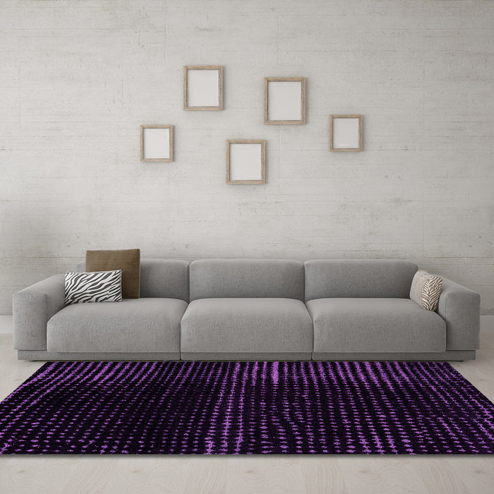 Machine Washable Abstract Pink Modern Rug in a Living Room, wshabs4392pnk
