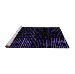 Sideview of Machine Washable Abstract Purple Modern Area Rugs, wshabs4392pur