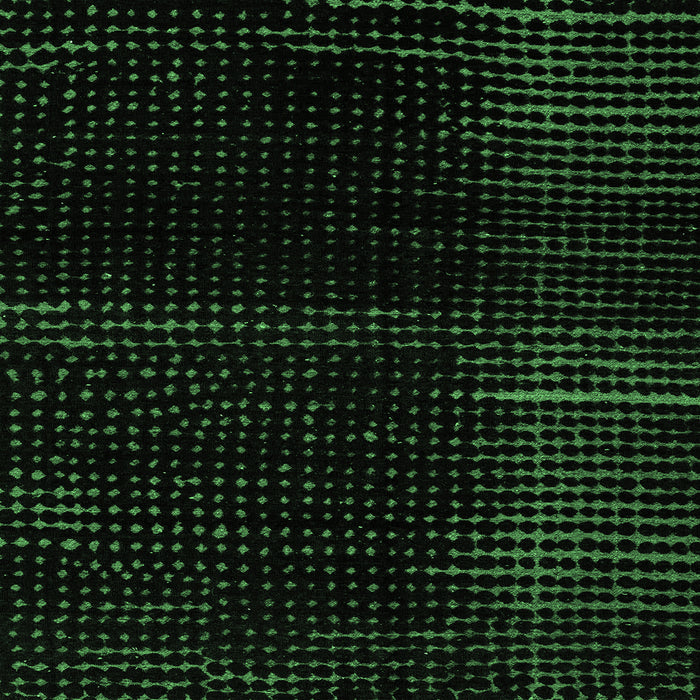 Square Machine Washable Abstract Emerald Green Modern Area Rugs, wshabs4392emgrn