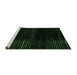 Sideview of Machine Washable Abstract Emerald Green Modern Area Rugs, wshabs4392emgrn