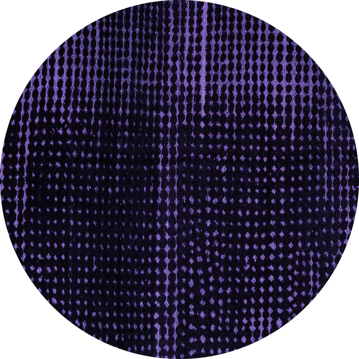 Round Abstract Purple Modern Rug, abs4392pur
