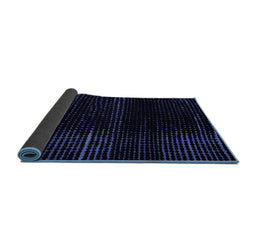 Sideview of Abstract Blue Modern Rug, abs4392blu