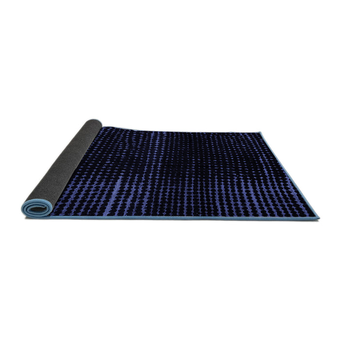 Sideview of Abstract Blue Modern Rug, abs4392blu