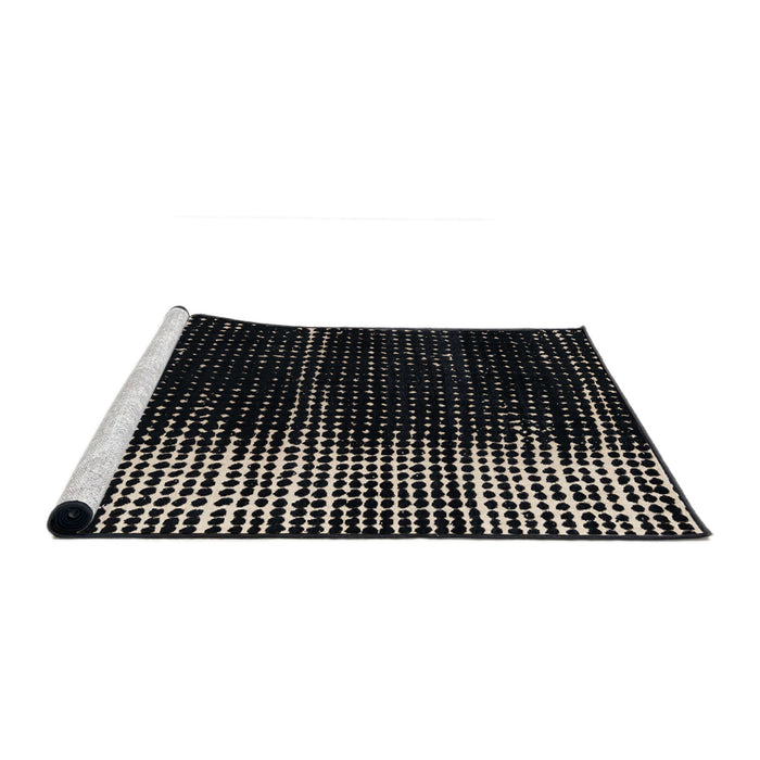 Sideview of Machine Washable Abstract Sandstone Brown Rug, wshabs4393