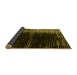 Sideview of Abstract Yellow Modern Rug, abs4393yw