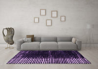 Machine Washable Abstract Purple Modern Rug, wshabs4393pur