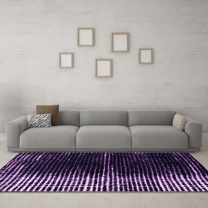 Machine Washable Abstract Purple Modern Area Rugs in a Living Room, wshabs4393pur