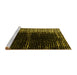 Sideview of Machine Washable Abstract Yellow Modern Rug, wshabs4393yw