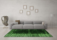 Machine Washable Abstract Green Modern Rug, wshabs4393grn