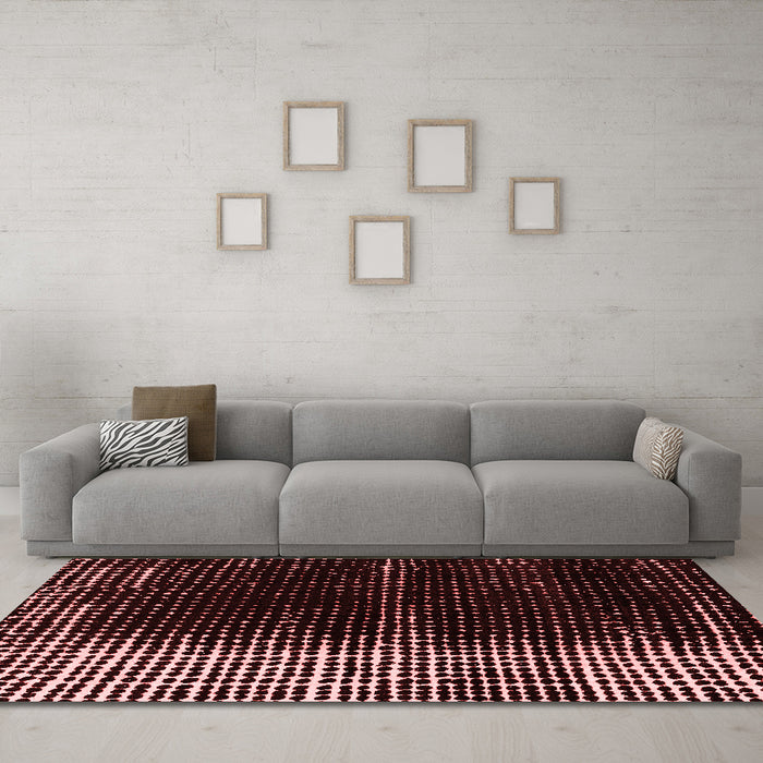 Modern Red Washable Rugs