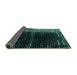 Sideview of Abstract Turquoise Modern Rug, abs4393turq