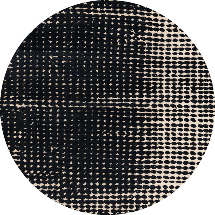 Round Machine Washable Abstract Sandstone Brown Rug, wshabs4393