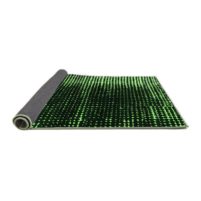 Sideview of Abstract Green Modern Rug, abs4393grn